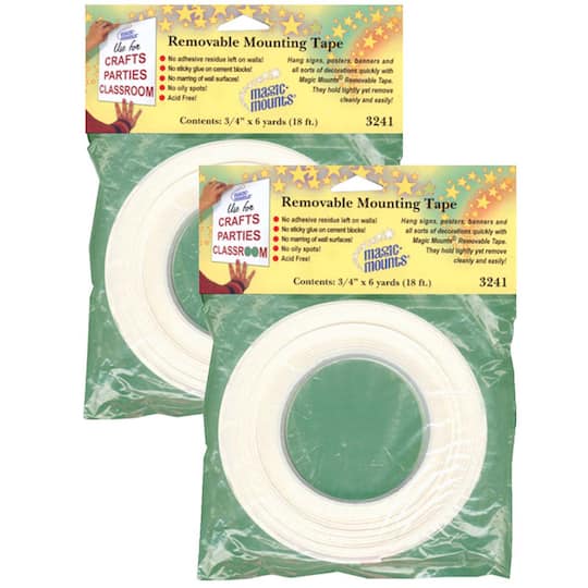 Magic Mounts 18ft. Removable Mounting Tape, 2ct.